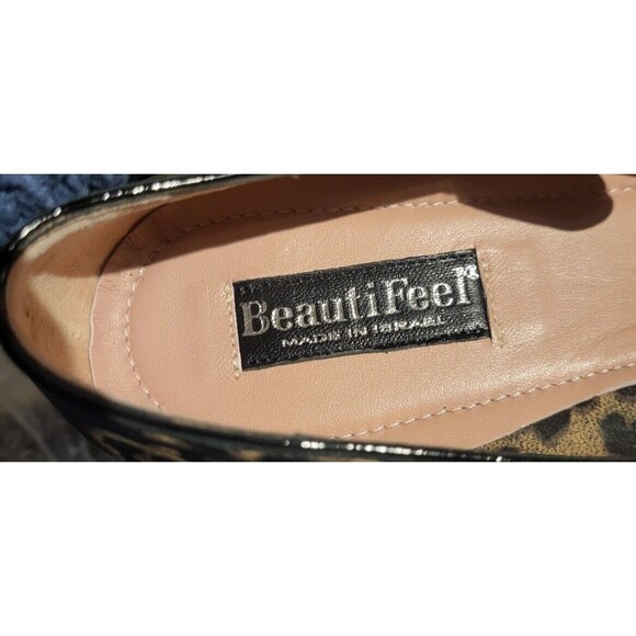 New Beautifeel 41 Leopard Animal Print Slip On Loafers Women's Soft Leather $400 - Picture 14 of 16
